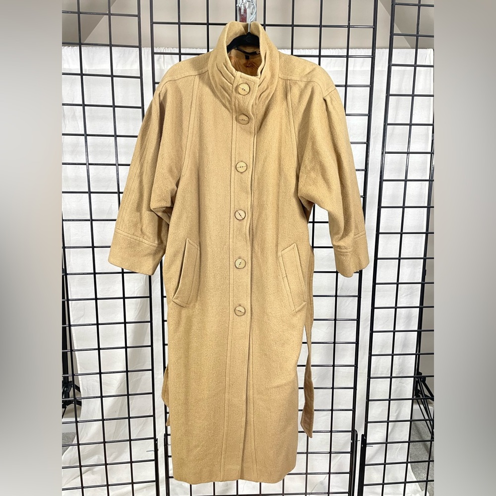 Vintage Berghaus custom made wool tan long coat - Picture 11 of 14